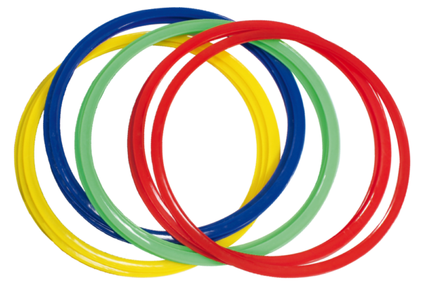 Lot de 12 cerceaux plats assortis diamètre 450 mm