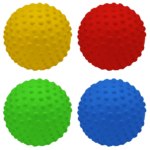 Lot de 4 balles sensoriellles 10cm