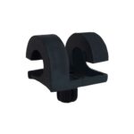 Crochet 1 fixation (avec vis) en PVC noir
