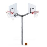 Buts de basketball Extérieur fixes avec tour de basket galvanisé à chaud